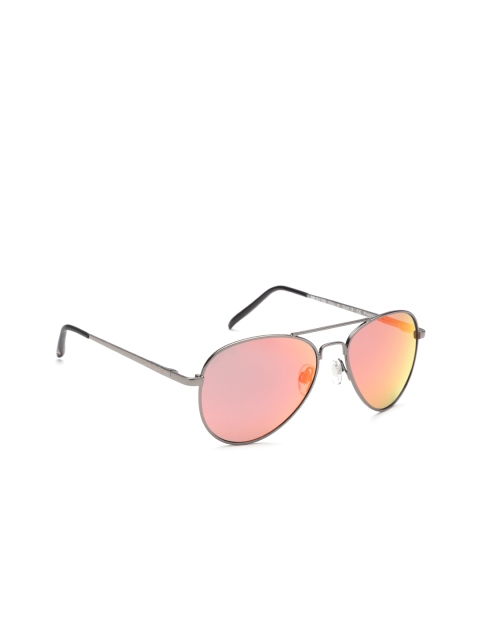 

Daniel Klein Men Mirrored Polarised Aviator Sunglasses DK3178-C4, Red