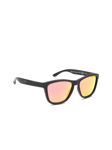 

Daniel Klein Men Mirrored Polarised Wayfarer Sunglasses DK3142-C4, Red