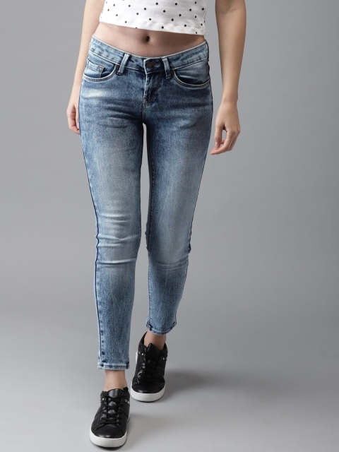 

Moda Rapido Women Blue Skinny Fit Mid-Rise Clean Look Stretchable Cropped Jeans