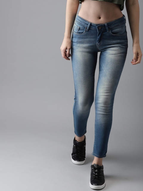 

Moda Rapido Women Blue Skinny Fit Mid-Rise Clean Look Stretchable Cropped Jeans