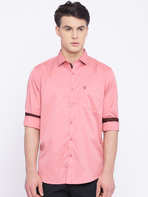 

Allen Solly Men Pink Slim Fit Solid Casual Shirt