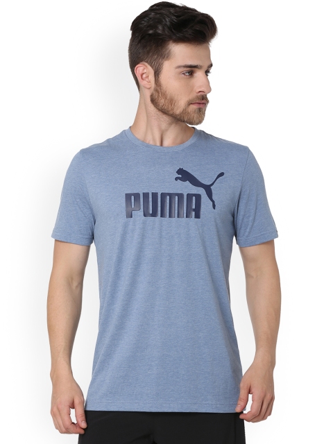 

Puma Men Blue Printed Round Neck T-shirt