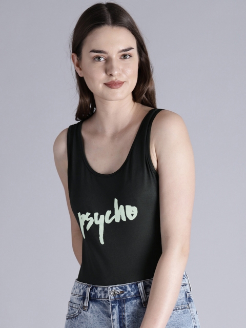 

Kook N Keech Women Black Printed Bodysuit