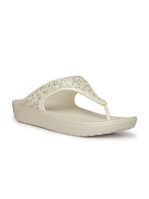 

Crocs Sloane Women Off-White Solid Sandals