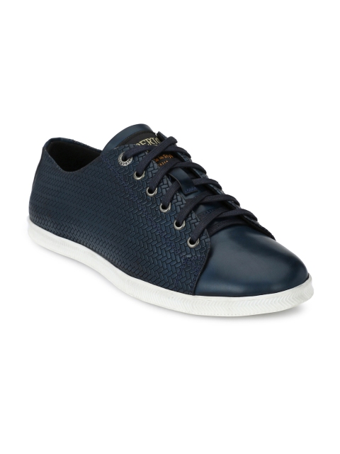 

Alberto Torresi Men Blue Solid Sneakers