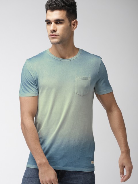 

Celio Men Blue Dyed Round Neck Pure Cotton T-shirt
