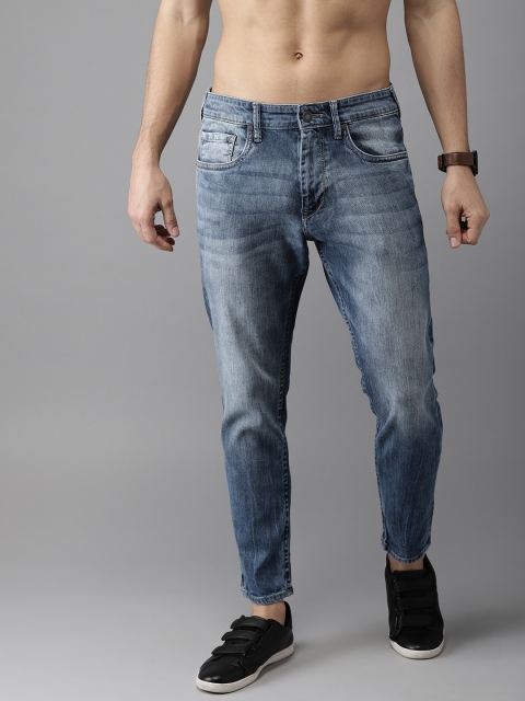 

Moda Rapido Men Blue Slim Fit Mid-Rise Clean Look Stretchable Cropped Jeans