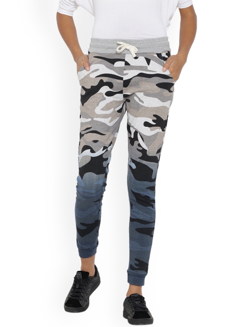 

Campus Sutra Beige Women Camouflage Printed Trackpant