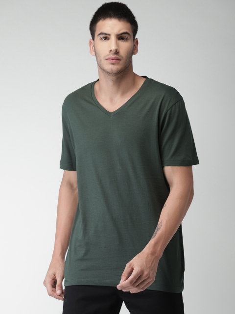 

Celio Men Grey Solid V-Neck T-shirt