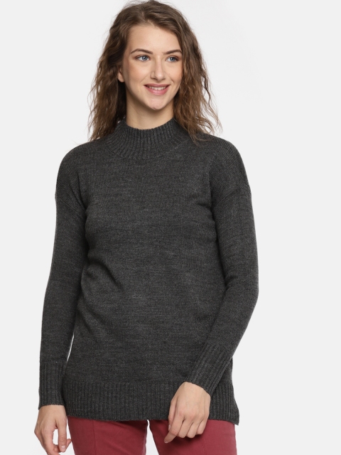 

Splash Women Grey Solid Pullover