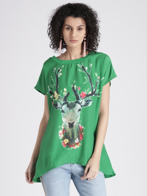 

Splash Women Green Printed Top