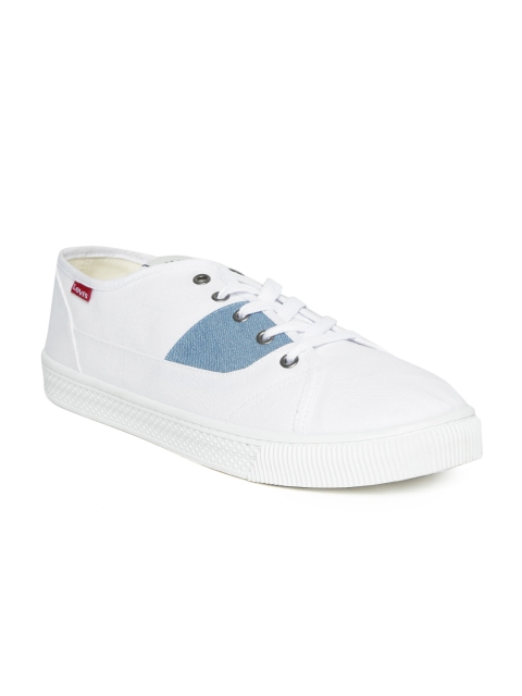 

Levis Men White & Blue Sneakers