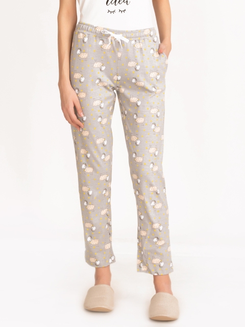 

Zivame Women Grey Printed Pyjamas ZI6195FASHAGREY