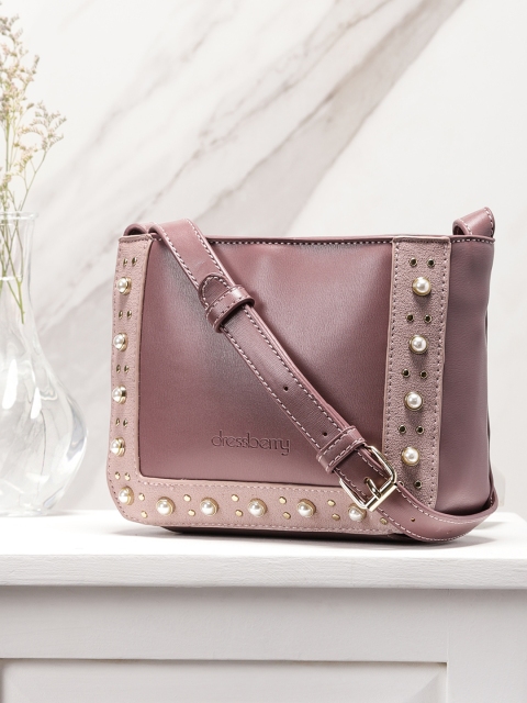

DressBerry Mauve Solid Sling Bag
