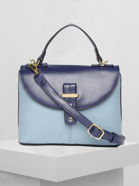 

Mast & Harbour Blue Colourblocked Satchel