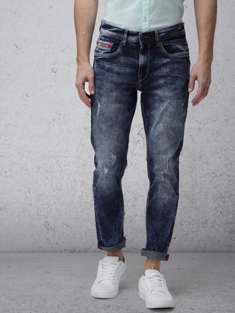 

Ecko Unltd Men Blue Tapered Fit Mid-Rise Mildly Distressed Stretchable Jeans