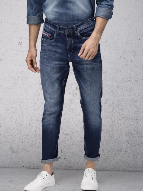 

Ecko Unltd Men Blue Slim Fit Mid-Rise Clean Look Stretchable Ankle Length Jeans