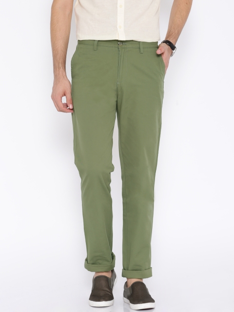 

U.S. Polo Assn. Olive Green Tapered Slim Fit Casual Trousers