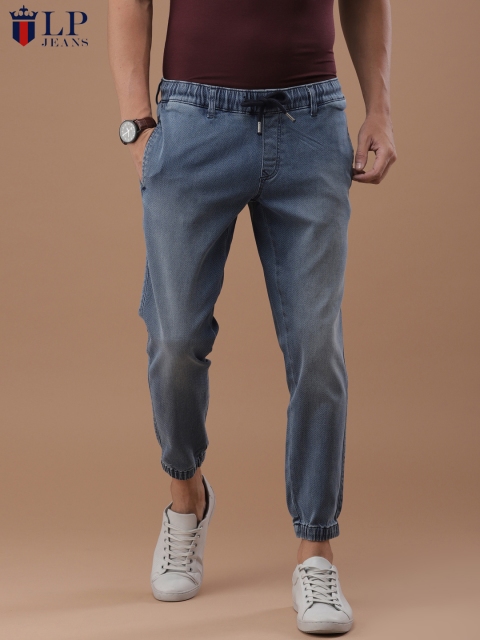 

Louis Philippe Jeans Men Blue Jogger Low-Rise Clean Look Stretchable Jeans