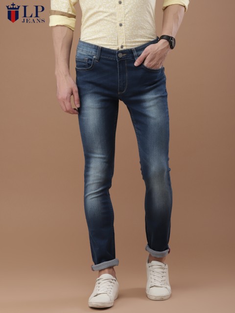 

Louis Philippe Jeans Men Blue Albert Skinny Fit Low-Rise Clean Look Stretchable Jeans