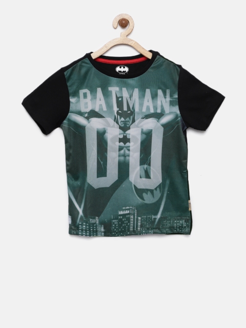 

Flying Machine Boys Black Solid Round Neck T-shirt