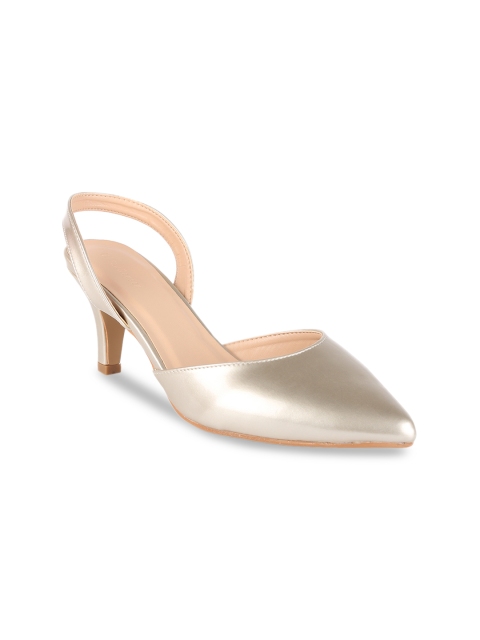

Van Heusen Woman Silver-Toned Solid Pumps