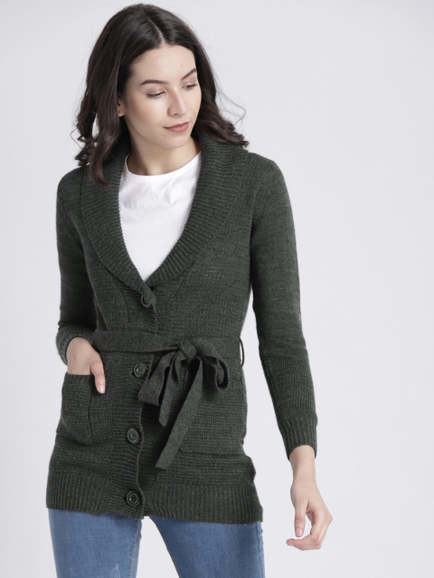 

Splash Women Charcoal Grey Solid Cardigan