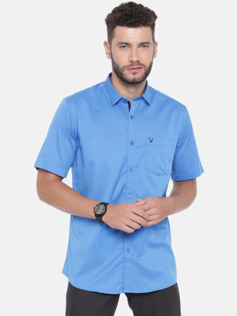 

Allen Solly Men Blue Regular Fit Solid Casual Shirt