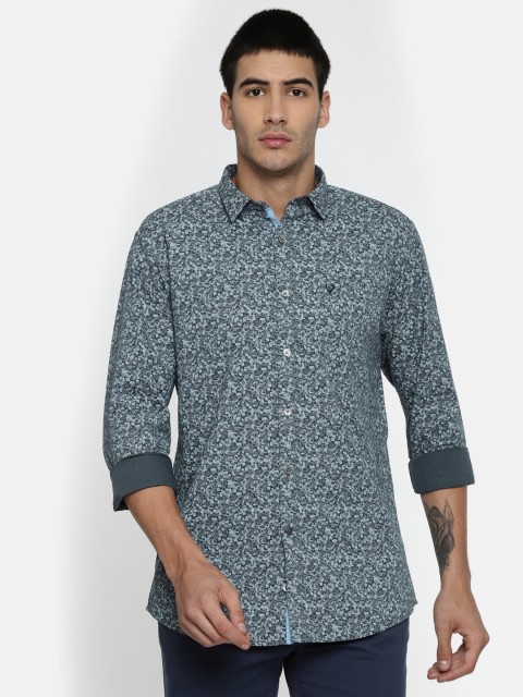 

Allen Solly Men Grey Sport Fit Printed Casual Shirt