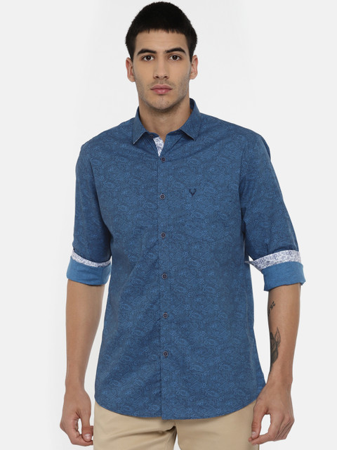

Allen Solly Men Blue Regular Fit Printed Casual Shirt