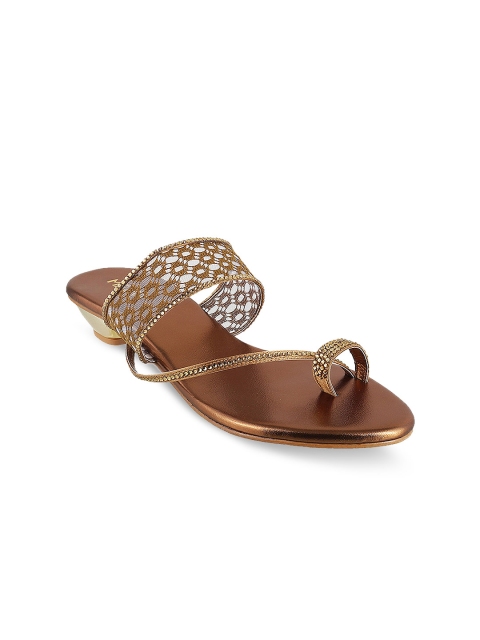 

Metro Women Gold-Toned Solid Sandals