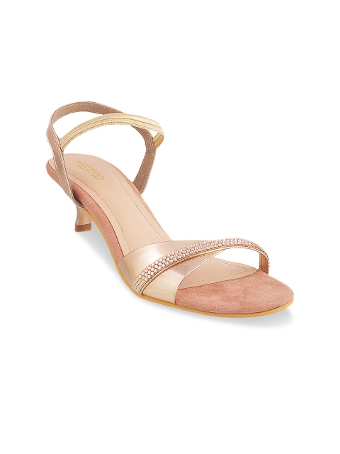 

Metro Women Gold-Toned Solid Heels