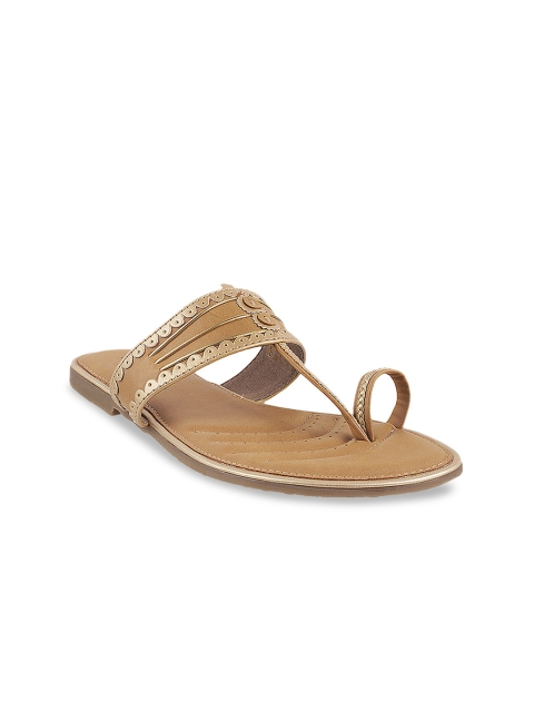

Metro Women Beige Woven Design Synthetic One Toe Flats