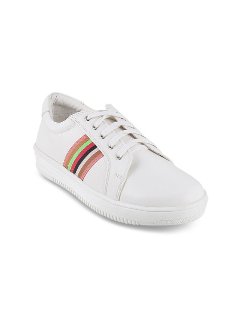 

Metro Women White Solid Sneakers