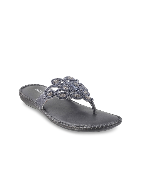 

Metro Women Grey Solid Synthetic One Toe Flats