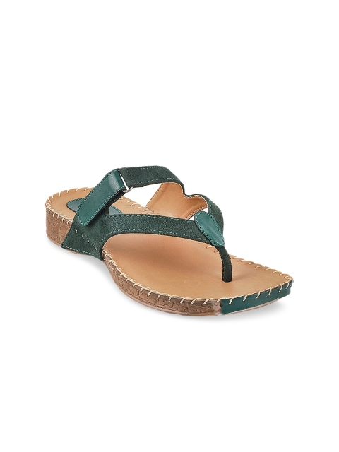 

Metro Women Green Solid Synthetic One Toe Flats