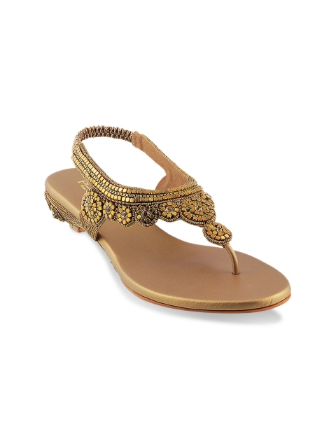 

Metro Women Gold-Toned Embellished Sandals