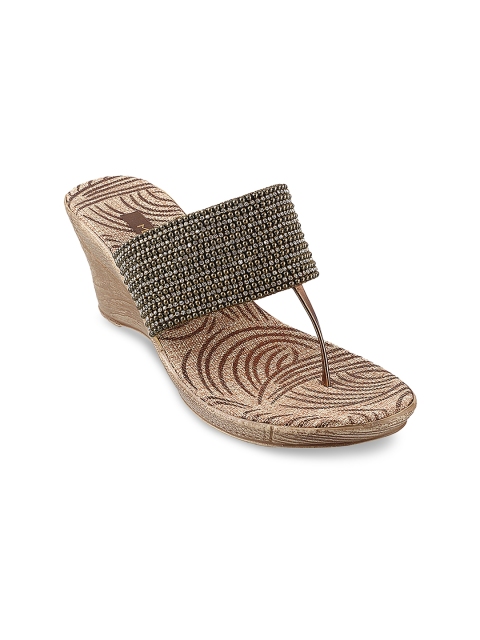 

Metro Women Gold-Toned Embellished Sandals