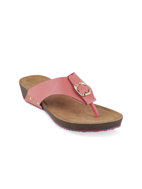 

Metro Women Peach-Coloured Solid Sandals