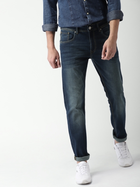 

Mast & Harbour Men Blue Slim Fit Mid-Rise Clean Look Stretchable Jeans