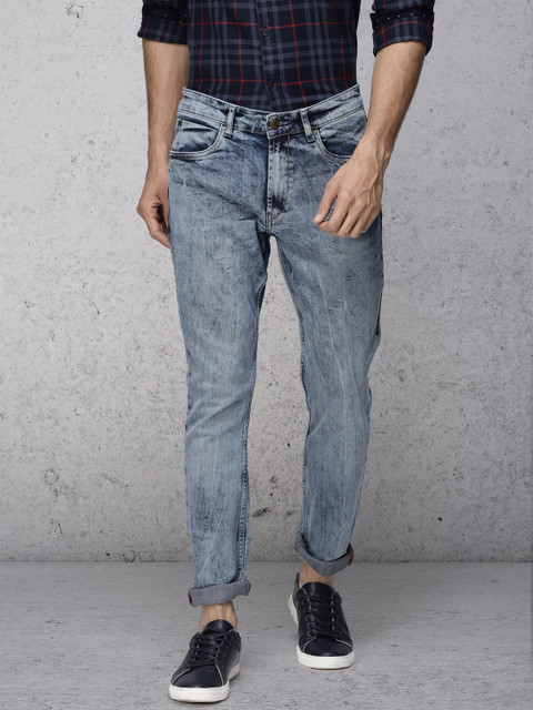 

Ecko Unltd Men Blue Super Slim Fit Mid-Rise Clean Look Stretchable Ankle Length Jeans