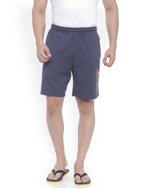 

Bitz Men Blue Solid Lounge Shorts