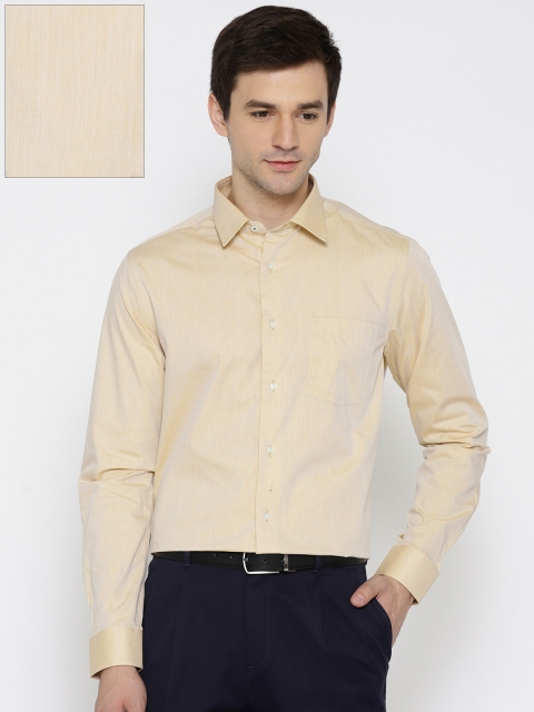 

Blackberrys Men Beige Slim Fit Solid Formal Shirt