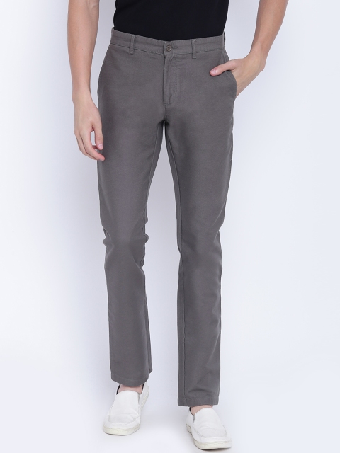 

Blackberrys Men Grey Regular Fit Solid Trousers