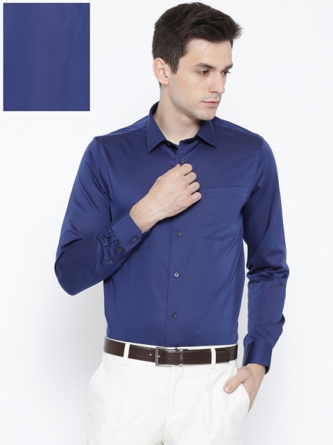 

Blackberrys Men Navy Blue Slim Fit Solid Formal Shirt