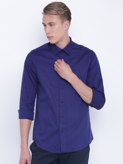 

Blackberrys Men Blue Slim Fit Printed Casual Shirt