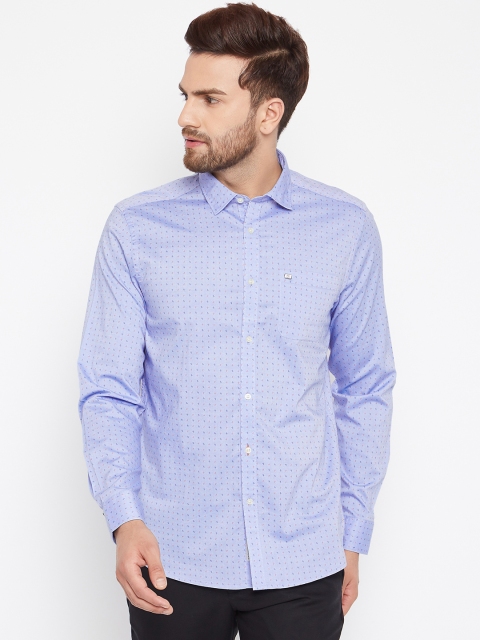 

Blackberrys Men Blue Slim Fit Printed Casual Shirt