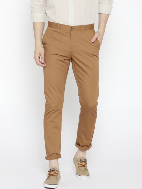 

Blackberrys Men Brown Sharp Skinny Fit Solid Trousers