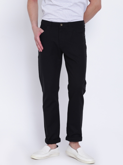 

Blackberrys Men Black Regular Fit Solid Regular Trousers