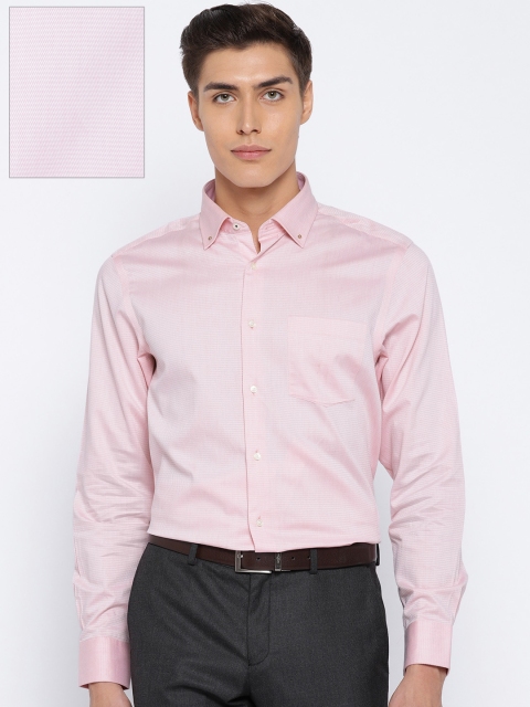 

Blackberrys Men Pink Smart Fit Self Design Formal Shirt